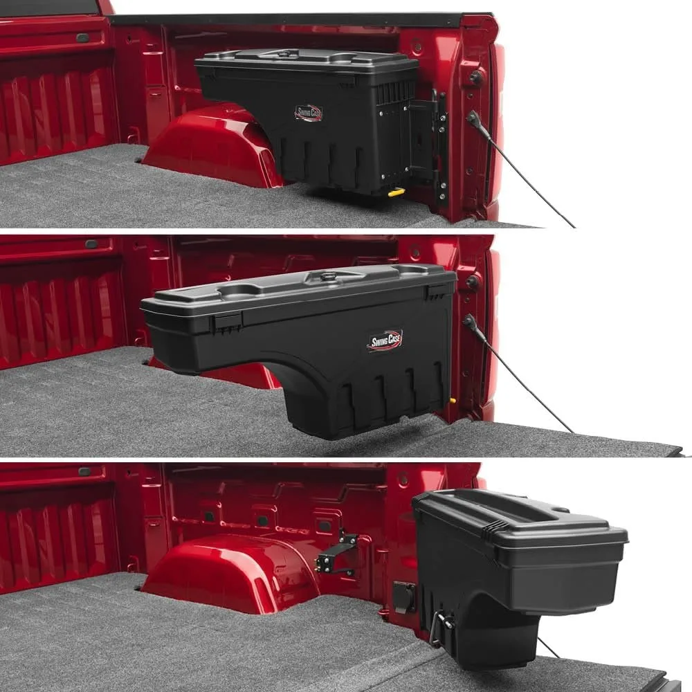 Black Driver's Side Truck Bed Storage Box - Waterproof, Strong, Durable, Compact, Safe, Useful, Convenient