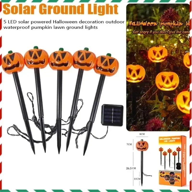 

Halloween Outdoor Pumpkin Lawn Ground Insertion Lamp Solar Energy Courtyard Waterproof Decoration Lamp Garden Terrace Atmosphere