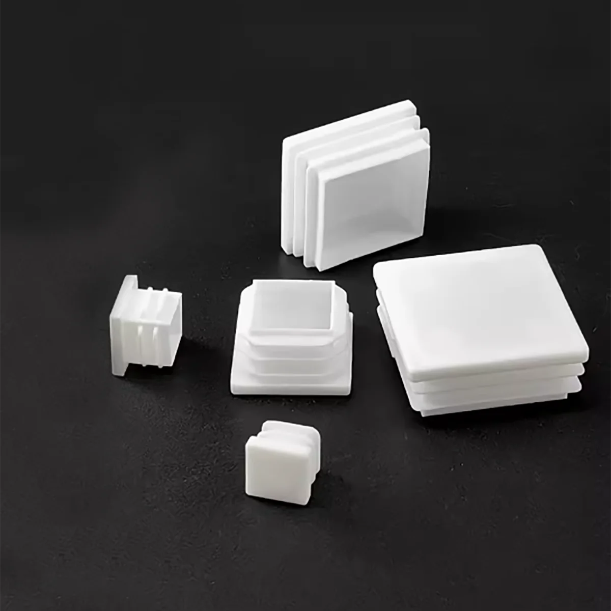 White Plastic Blanking End Cap Pipe Inserts Plug Bung Steel Leg Stopfen Decorative Dust Cover ﻿Square/Rectangle All Size