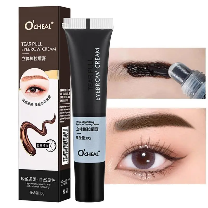 Nieuwe Tranende Wenkbrauwgel Make-Up Semi-Permanente Waterdichte Langdurige Tattoo Tint Peel Off Dye Wenkbrauw Crème Cosmetica