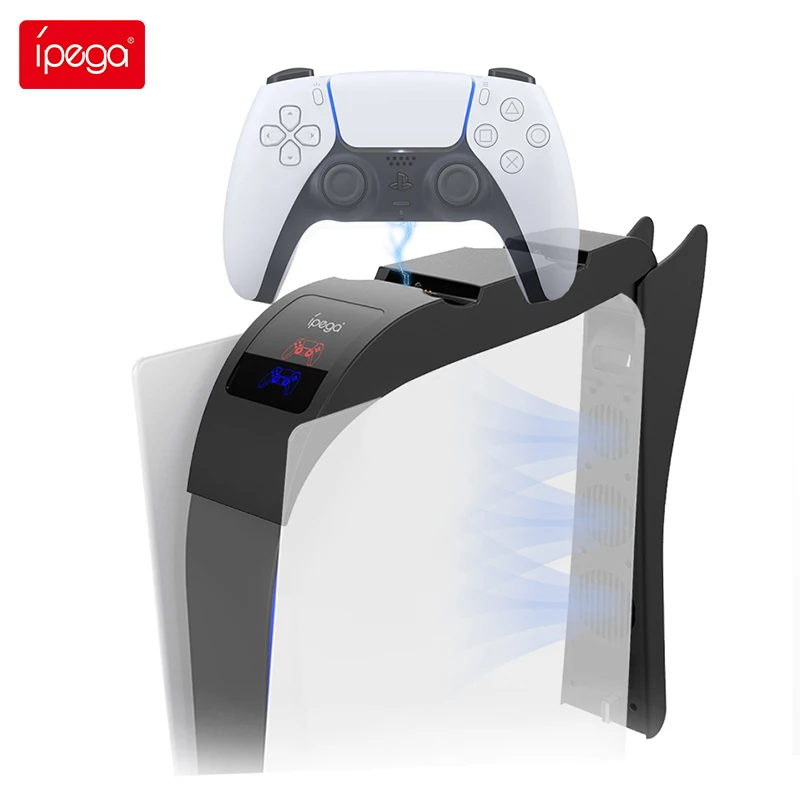 

Ipega For PS5 Charging Dock Cooling Fans Dual Controller Charging Headphone hanger 3 Fan Station Charger for Playstation 5