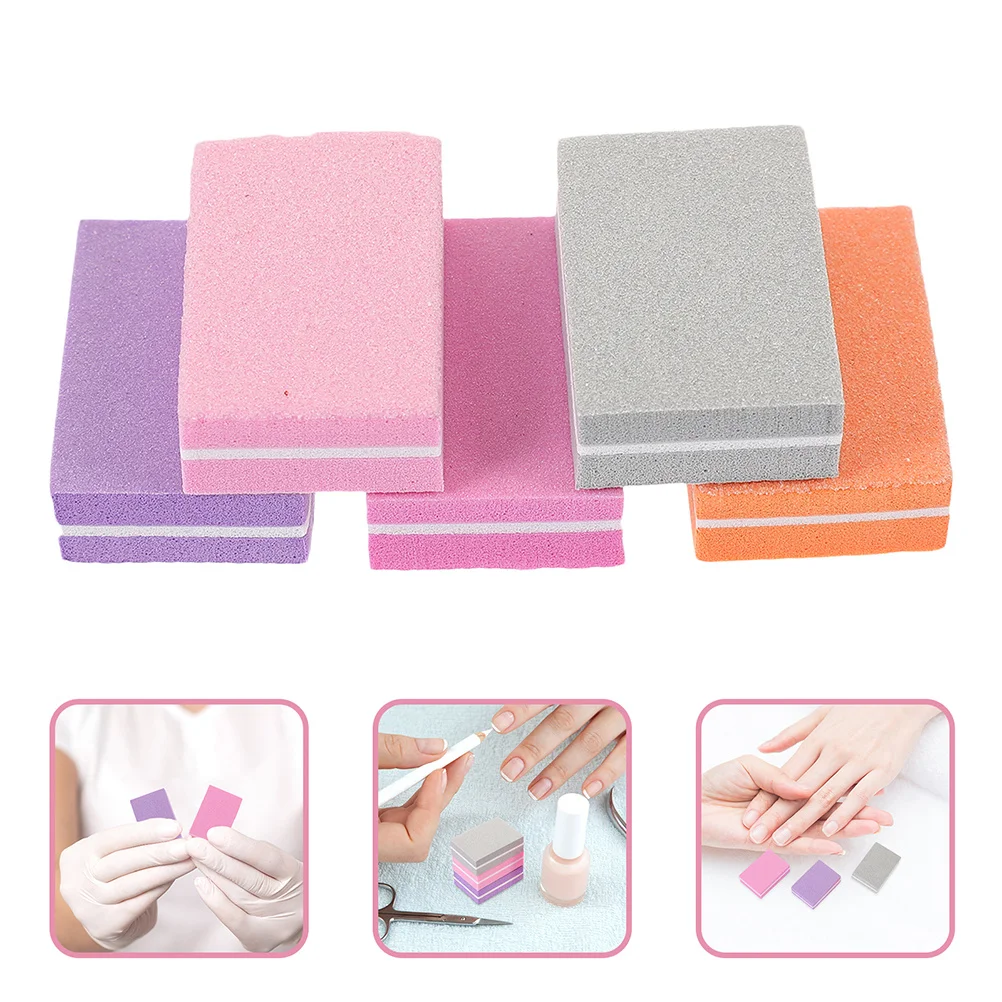 

100pcs Nail File Block Dual Side Sponge Material Manicure Tools For Fingernail Toenail Grinding Buffing Sanding Nail Care Kit