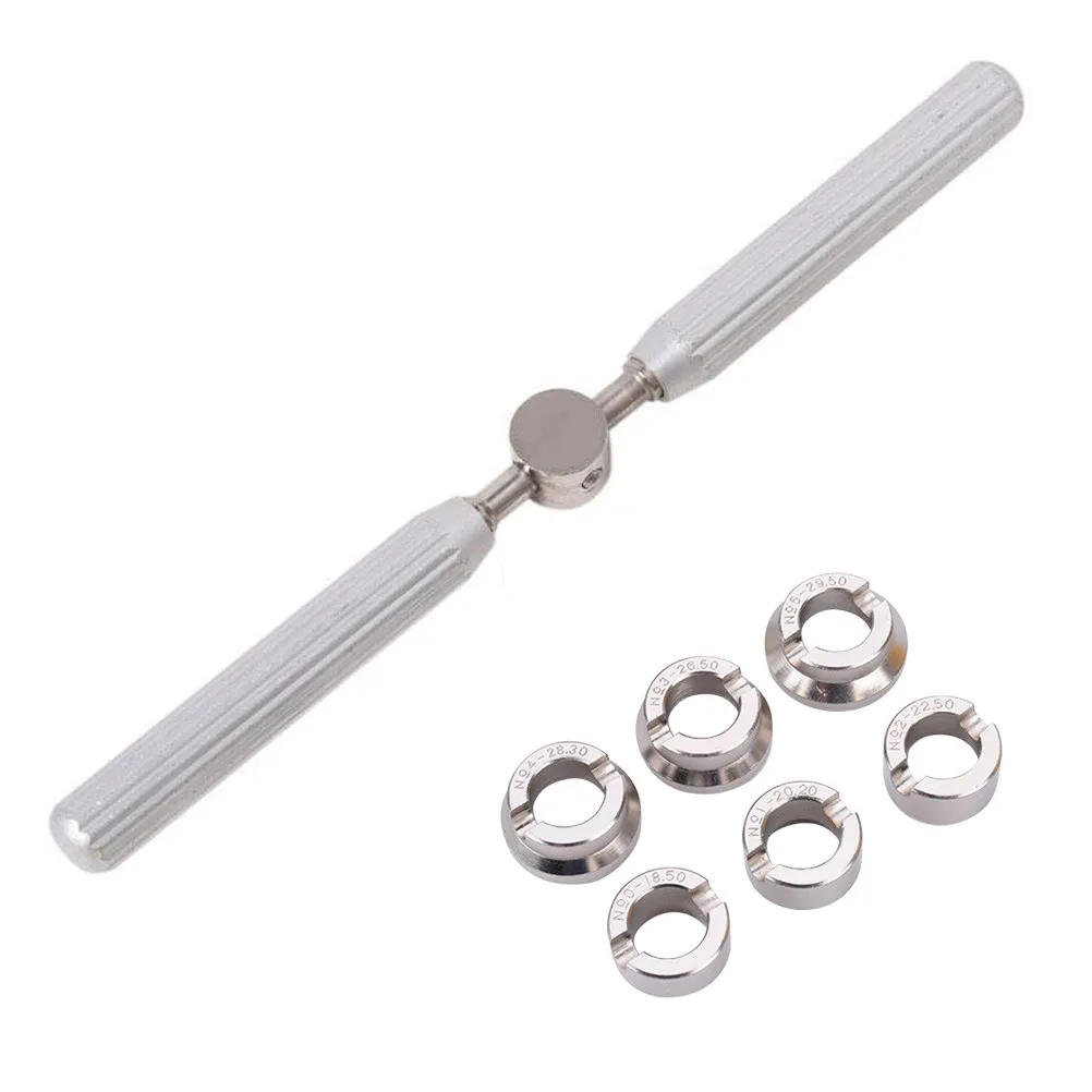 

Watch Back Case Opener Remover Adjustable Wrench Six Grooved Dies Different Sizes Screw Back Case Repair Tool Watch