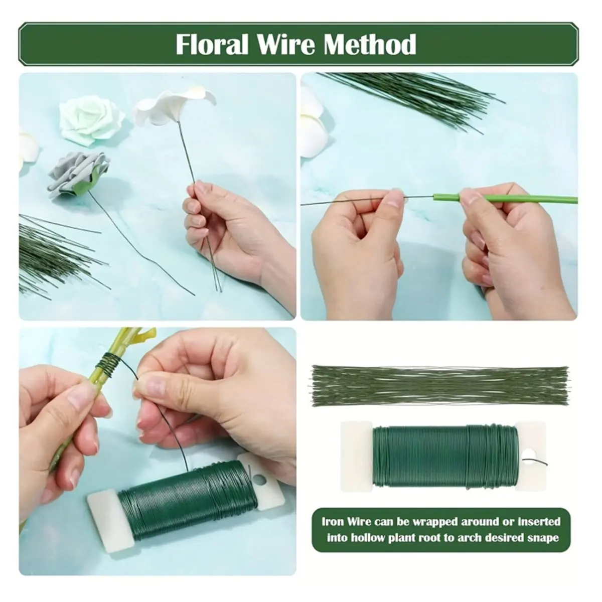 Promotional-1 Set DIY Artificial Flower Tool, Floral Tool Set, with Bouquet Tape, Pliers, Paper Bag, Iron Wire Baking Paint Line