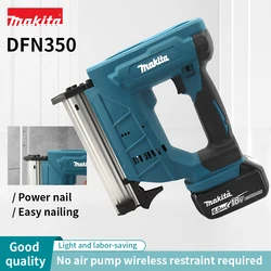 Makita 18V Battery Cordless Electric Nail Gun for Straight/N-shape Nails Pure Copper Motor Woodworking Universal Nailing Machine