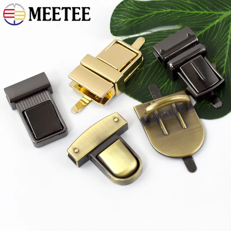 2Pcs Meetee 20/30/33mm Metal Locks Clasp Bag Closure Snap Buckles Handbag Purse Replacement Lock Luggage DIY Hardware Accessory