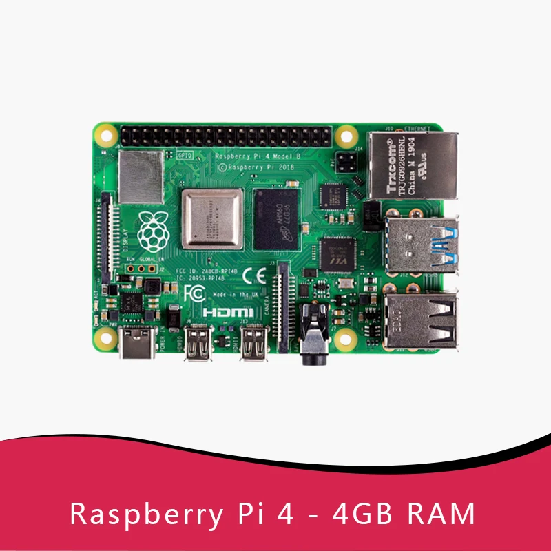 Do oficjalnego oryginalnego Raspberry Pi 4 Model B Dev Board lub 4b Kit(G) RAM 1GB 2GB 4GB 8GB Core CPU 1.5Ghz 3 Speeder Than Pi 3B+