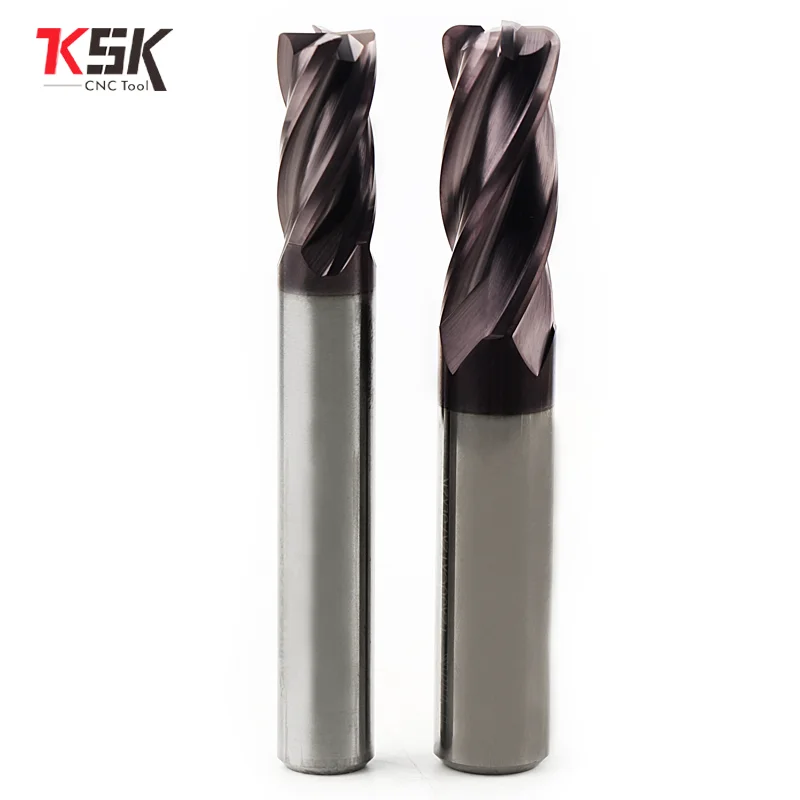 CNC Carbide รอบจมูก Mills 4ขลุ่ย1R0.1 2R0.1 12R3ทังสเตนเครื่องตัดเครื่องมือ CNC Router Bits HRC60 mill