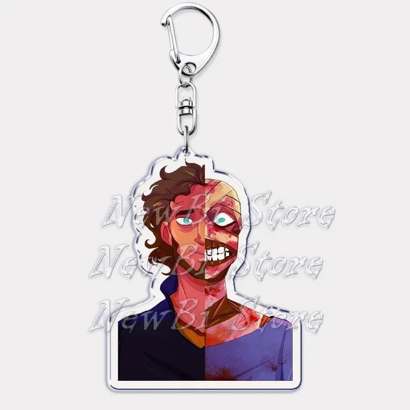 Hot Horror Game Mouthwashing Chibis Keychains for Accessories Bag Jimmy Curly Anya Sallyface Keyrings Jewelry Gamer Gaming Gifts