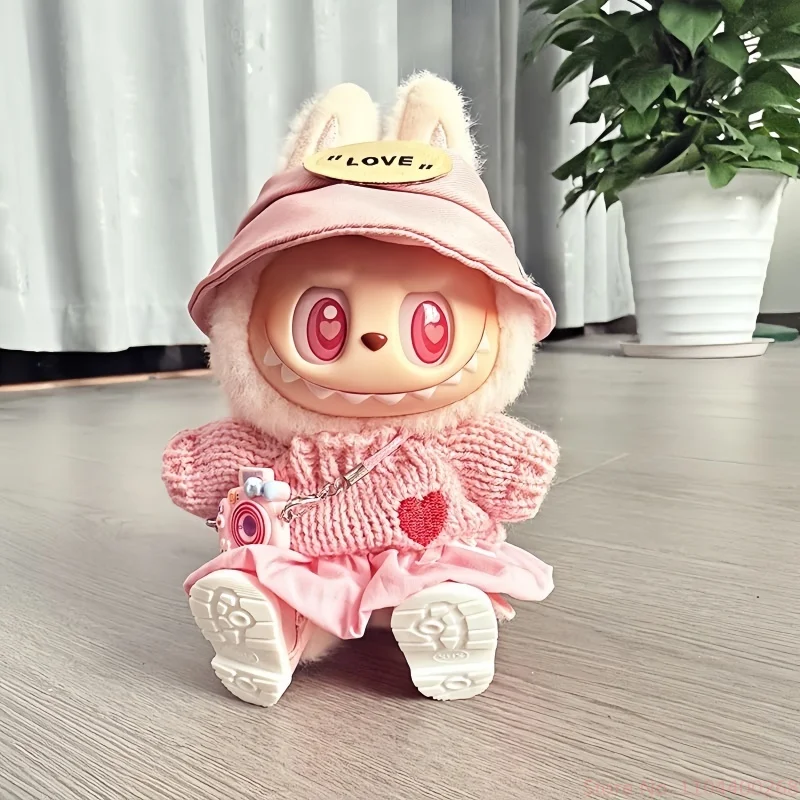 2025 وصول جديد رائجة البيع ل Labubu الملابس والاكسسوارات قلادة الحب سترة مجموعة هدية عيد ميلاد في المخزون لا دمية #6