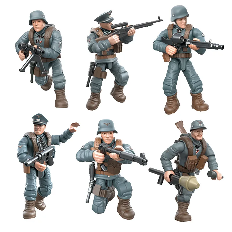 Ww2 Military Troops Batisbrick Mega Building Block World War Germany Army Forces Action Figures Weapon Brick Toys for Boys