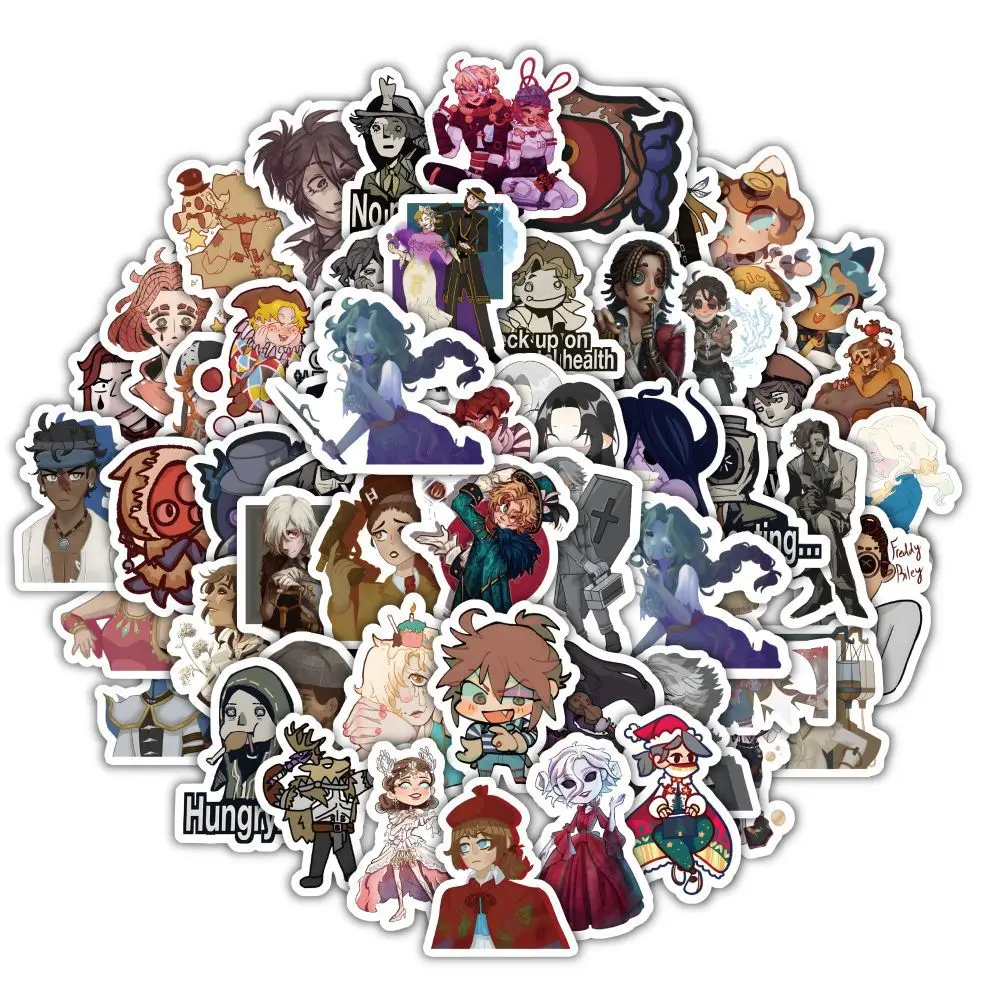 60Pcs/Set Game Identity V Graffiti Sticker Character Lucky Guy Mercenary Gardener Cowboy Waterproof Decoration Laptop Guitar Cup