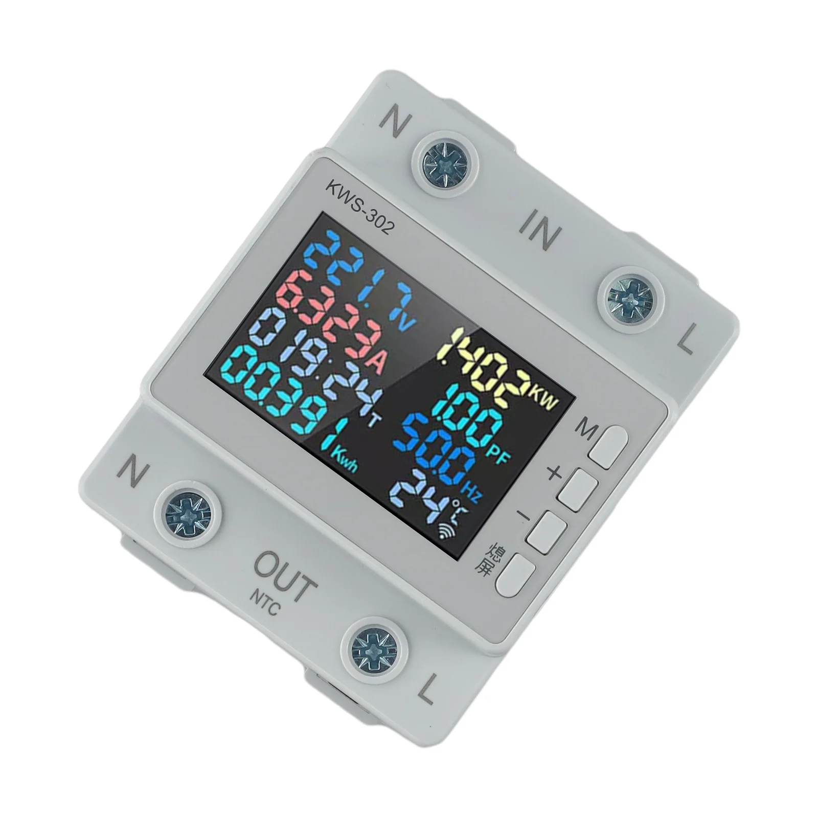 

Измеритель напряжения и тока Монитор использования электроэнергии для удаленного мониторинга мощности Защелкивающееся крепление для точной измерения мощности