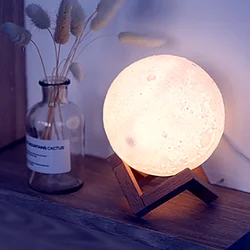 Moon Creative Bedside Lamp Planet atmosphere Table Lamp Led Mood Lights Living Room Home Bedroom Decoration Desk USB Night light