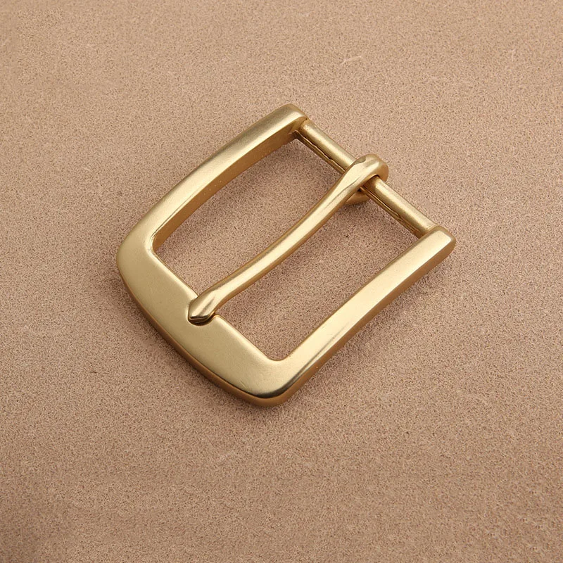 40mm Belt Buckles Solid brass Golden Antique brass Single Pin End Bar Buckles Fit for 37mm-39mm Belt Leather Craft Jeans Parts