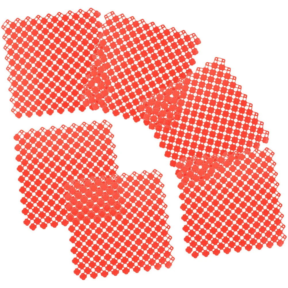 Tapis de sol pour Cage à lapin, 6 pièces, tapis creux en plastique, résistants à l'usure, pour animaux de compagnie, adaptés à la Cage à Hamster, cochon d'inde