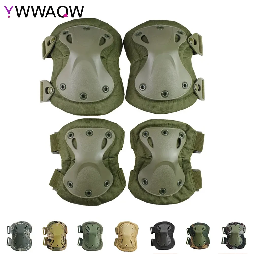 

Tactical Knee Pad Elbow CS Military Protector Army Airsoft Outdoor Sport Hunting Kneepad Safety Gear Knee Protective Pads