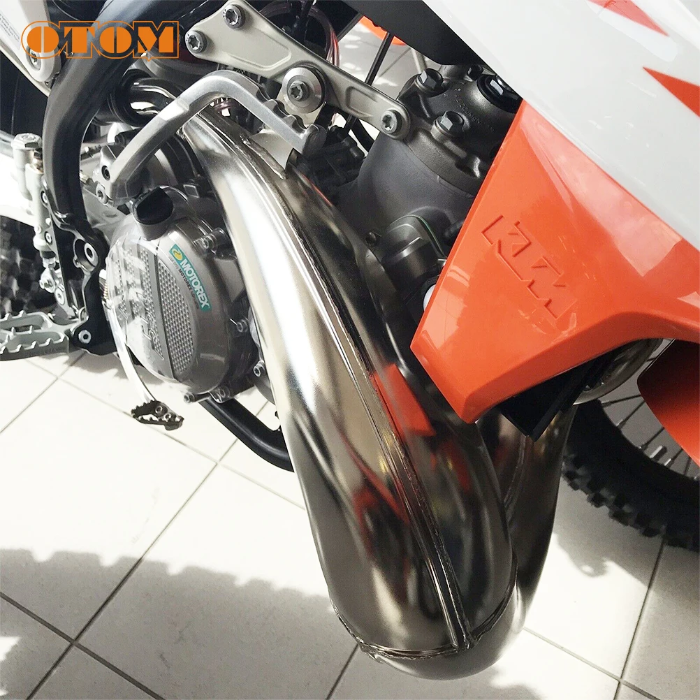 OTOM Motorcycle Exhaust Pipe Muffler Silencer Escape Modified Stainless Steel Front Slip For KTM SX XC HUSQVARNA TC TX 250 300