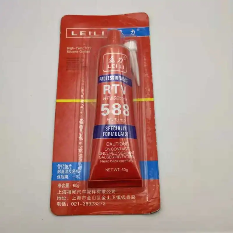 Colle Adhésive pour le Bain, Scellant Haute Température, RTV, Rouge, Fixation pour Voiture, Moteur, Gap, Outils de Réparation, 100g