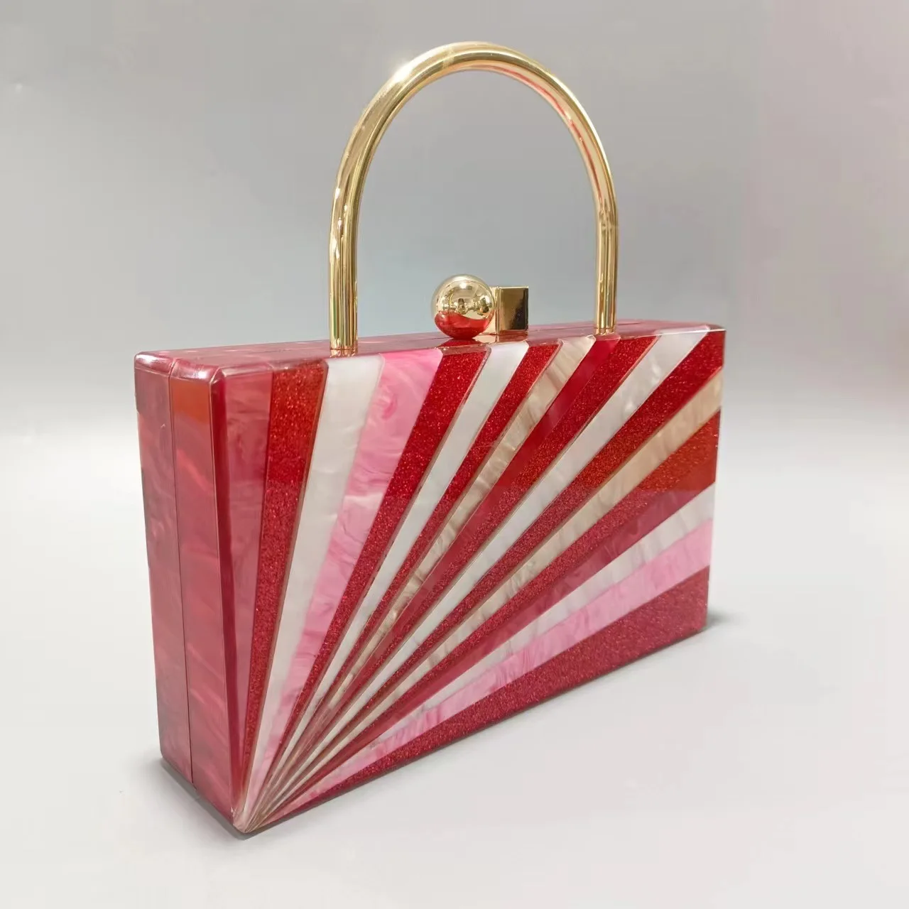 Ladies Sliver Acrylic Handbag Fashion Wedding Dinner Chain Messenger Bag Bolsas Femininas Luxuosa Pochette Elegante Da Cerimonia