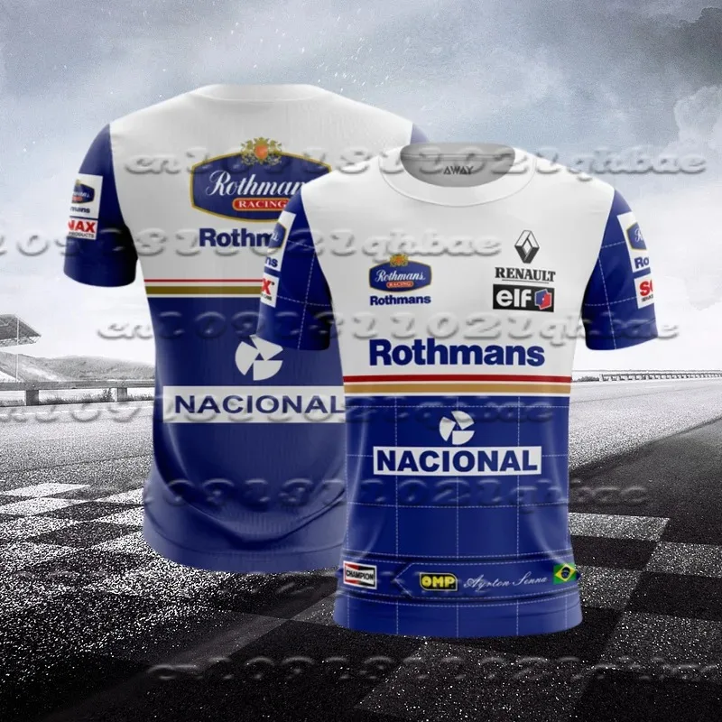 

2025 New Racing Suit Motorcycle Riding Top Rothmans Men's Short Sleeved Breathable Quick Drying Round Neck Versatile T-Shirt