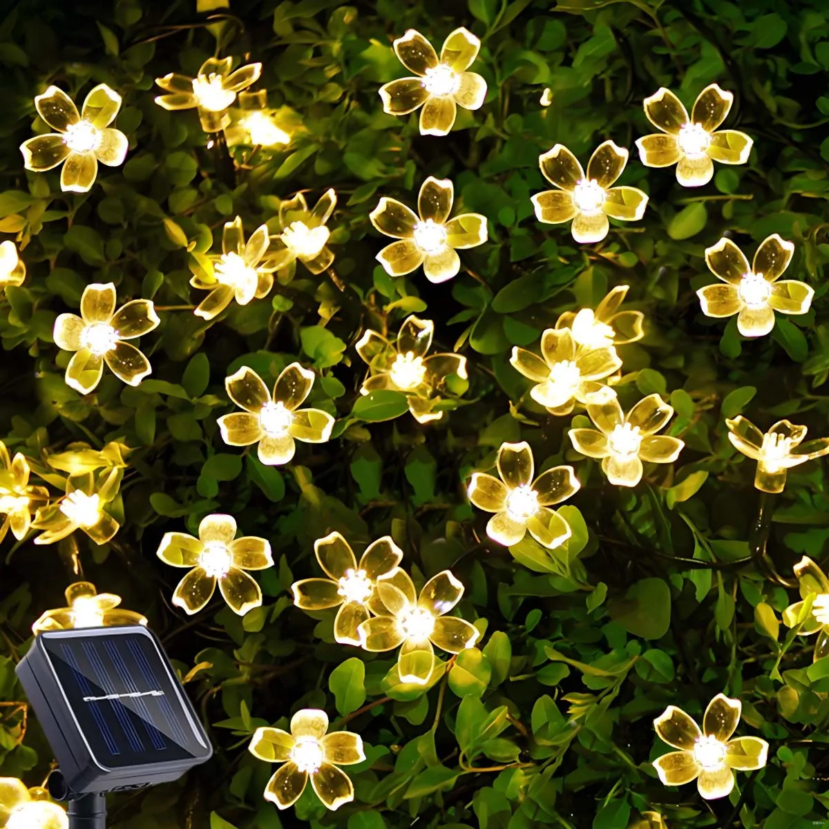 

1 Piece of Solar-Powered Fairy Light String with Cherry Blossom Design, Suitable for Birthday and Wedding Atmosphere Decoration, Used for Decorating Courtyards, Gardens, and Balconies