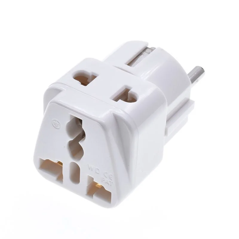 Universal Grounded Eropa CN US AU UK Ke EU Adaptor Plug Travel Rusia Korea Jerman Prancis 16A konver Soket 250V Tipe E