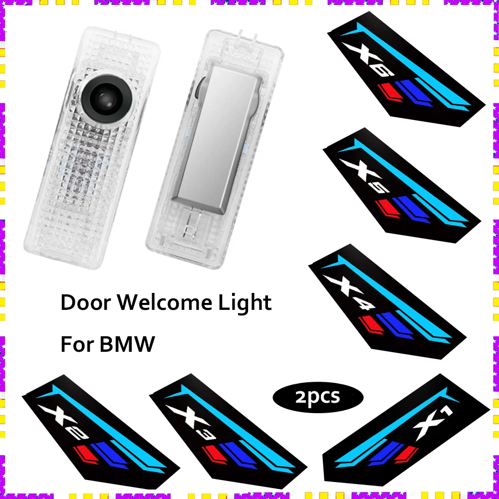 

2Pcs Car Door Welcome Light Logo For BMW X1 X2 X3 X4 X5 X6 Series HD LED Lighting Shadow Light Ghost Projector Emblem Lamp