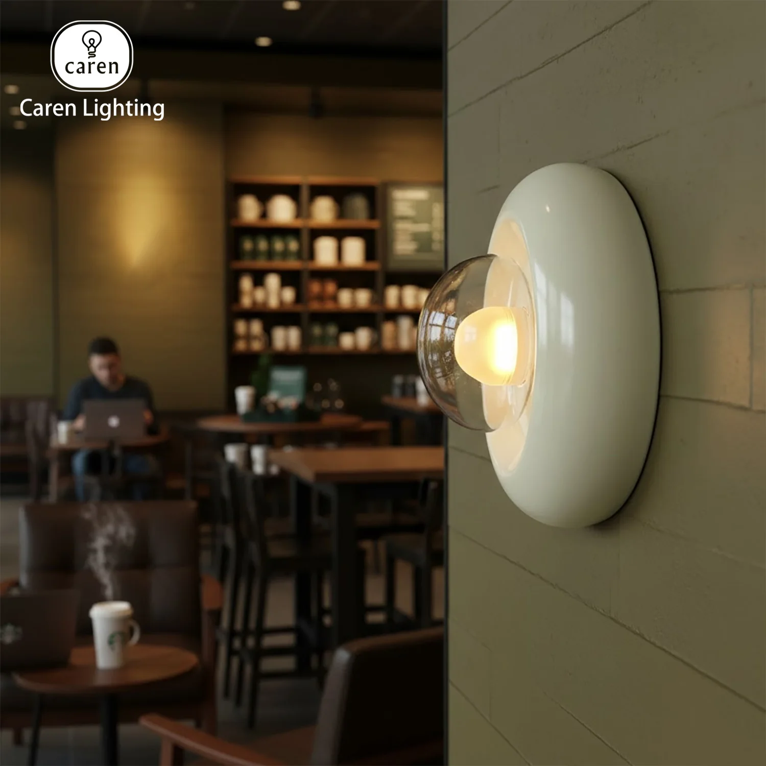 Caren Lighting Futurism wall sconces lighting design glass electroplating LED Bauhaus Contemporary Modern cozy light fixture