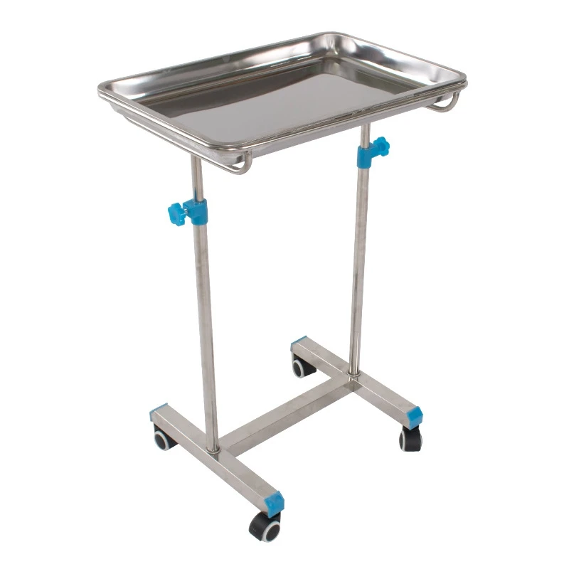 

Movable telescopic rack single rod double rod hospital tray rack stainless steel tray rack medical instrument shelf