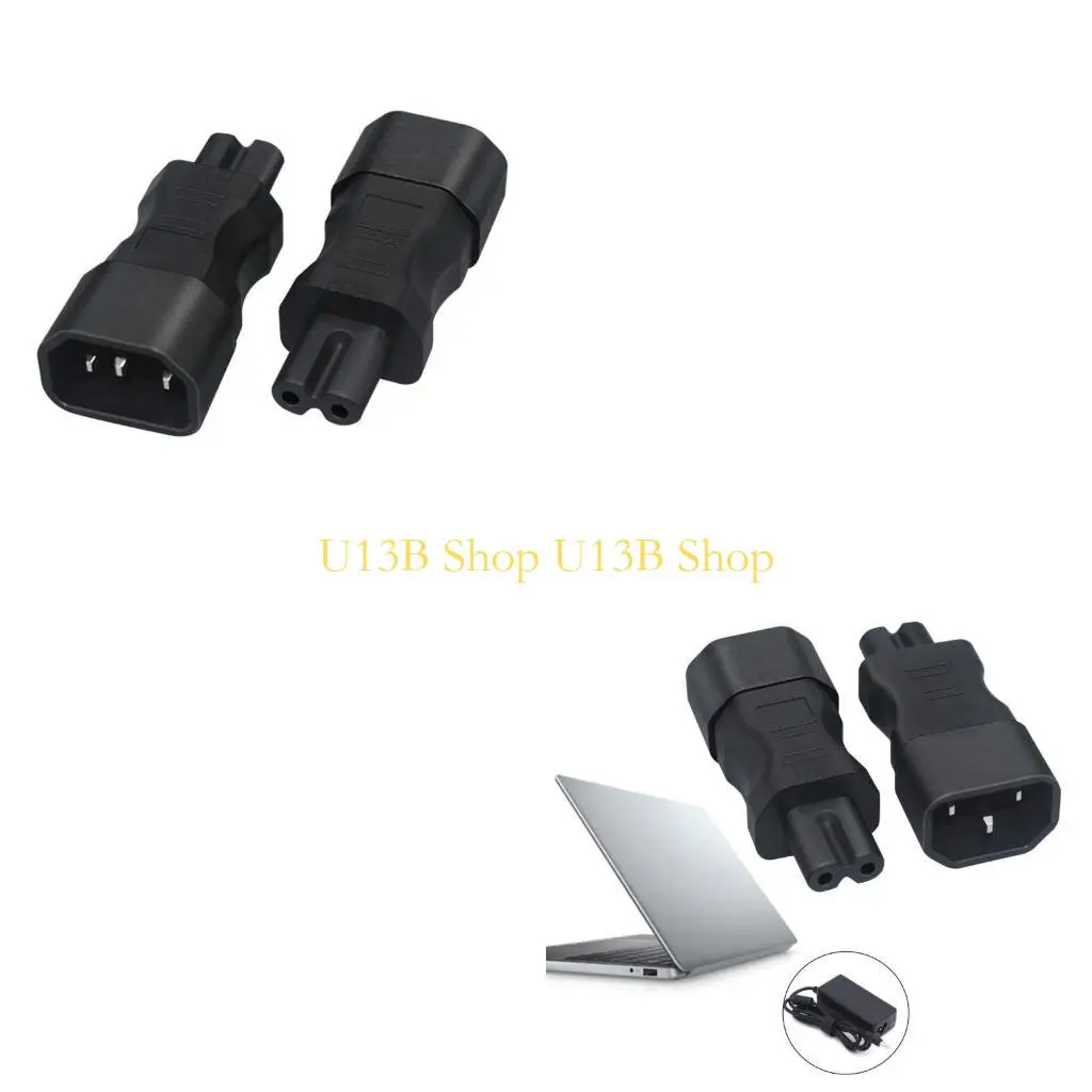 

U13B Power Plugs Converters C14 to C7 Male Female Adapter for Electronic Devices