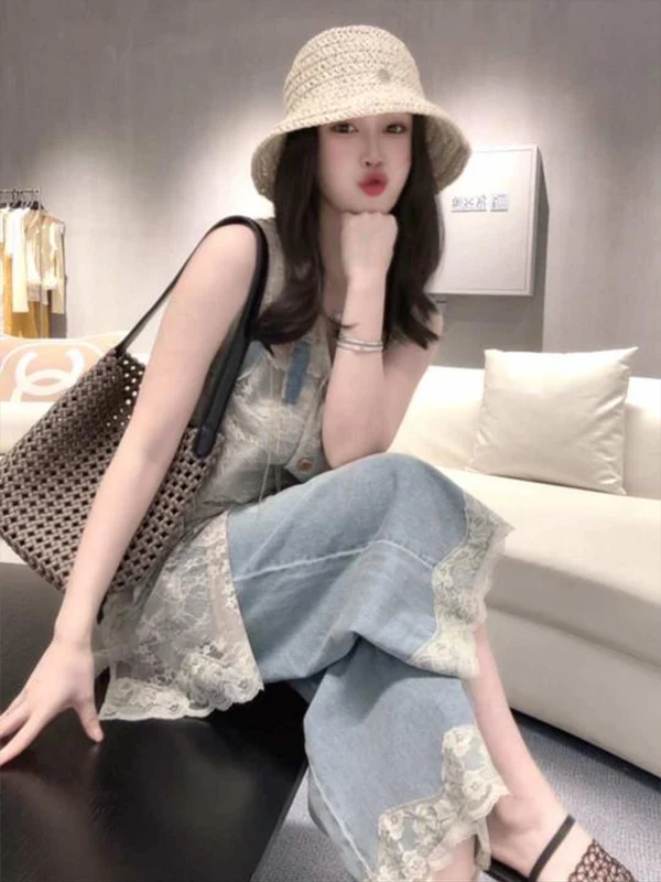 

Elegant Summer 2025 Women's New Chinese Style Hollow out Top And Jeans Two-Piece Set Fashionable And Versatile Long Sleeve ...