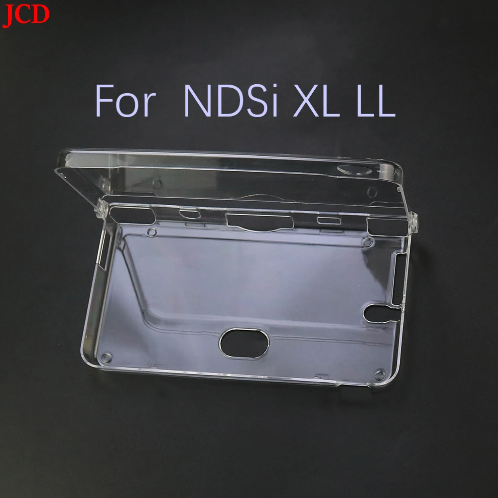 JCD-funda de cristal transparente para consola de juegos nintendo DSi NDSi, 1 piezas, carcasa dura transparente, película protectora de pantalla