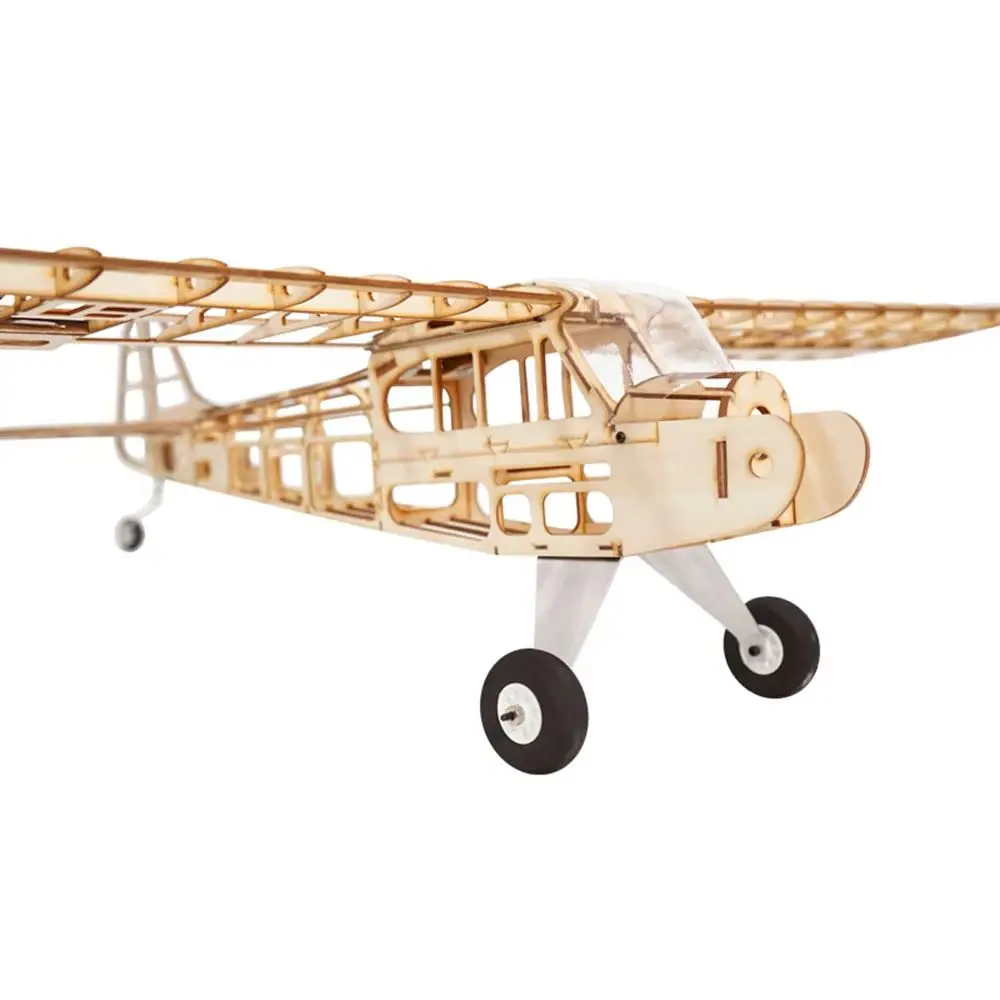 RealHawk Laser Cut Balsa Wood RC Airplane J3 Frame, 1010mm Wingspan DIY Building Kit Solid Balsa Uncovered Trainer Plane - view 6