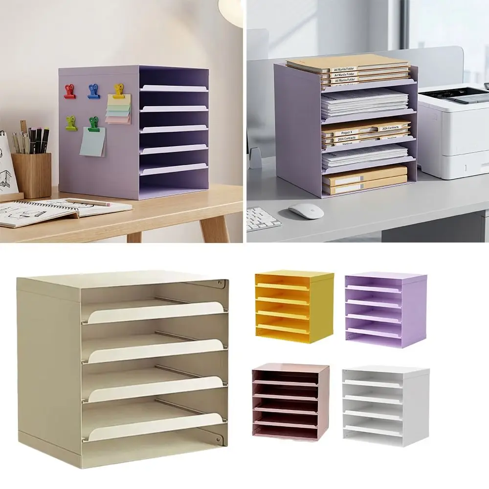 With Drawer Desk Organizer Web Cream Wind Letter Tray Storage Box Multi-functional A4 Paper File Cabinet College Office