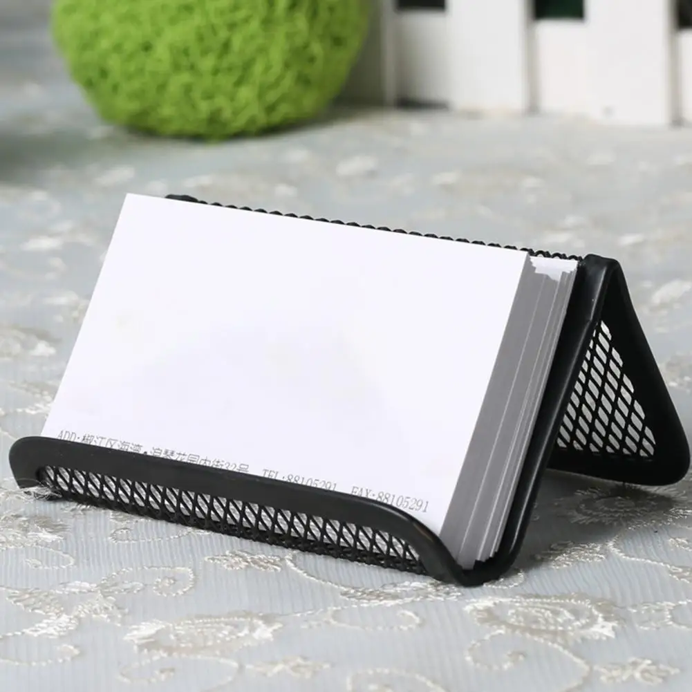 2 Colors Business Card Holder Durable Convenient Great High Durability Business Card Display Stand Desktop Decor