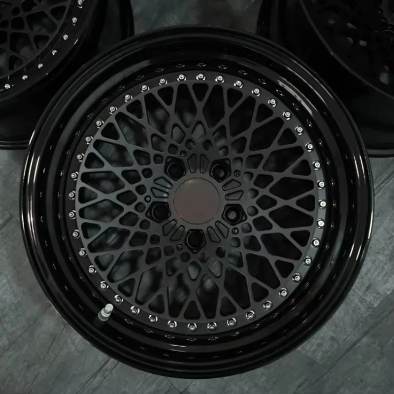 

Two- Piece Staggered 5x112 5x114.3 5x120 Forged Wheels Rims Gloss Black 18 19 20 21 22 Inch 6061-T6 for Porsche Ferrari