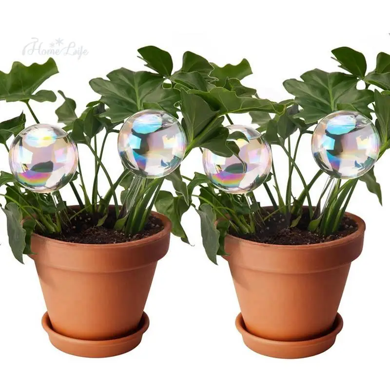 Plant Rainbow Watering Globes Self-Watering Stakes,for Indoor Plants,Water Bulbs for Plants for Vacation, Travel