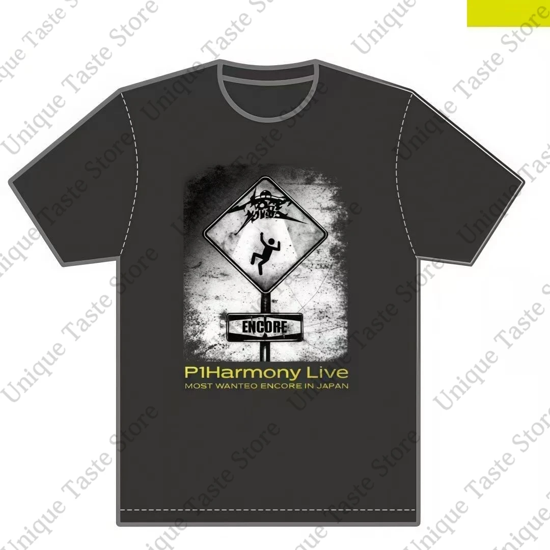 P1Harmony P1ustage H : MOST WANTED T Shirt Kpop Fashion P1H Fans Clothes High Quality Men Women Cotton Short Sleeve T-shirt Tops