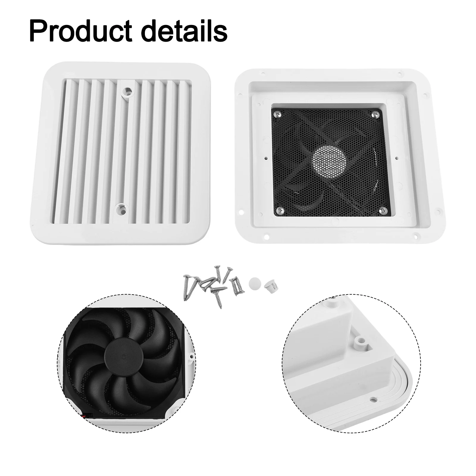 For Boats For RVs Waterproof for exhaust Fan for exhaust Fans Outdoor Use Travel Comfort 175*155mm Fine Mesh Protection