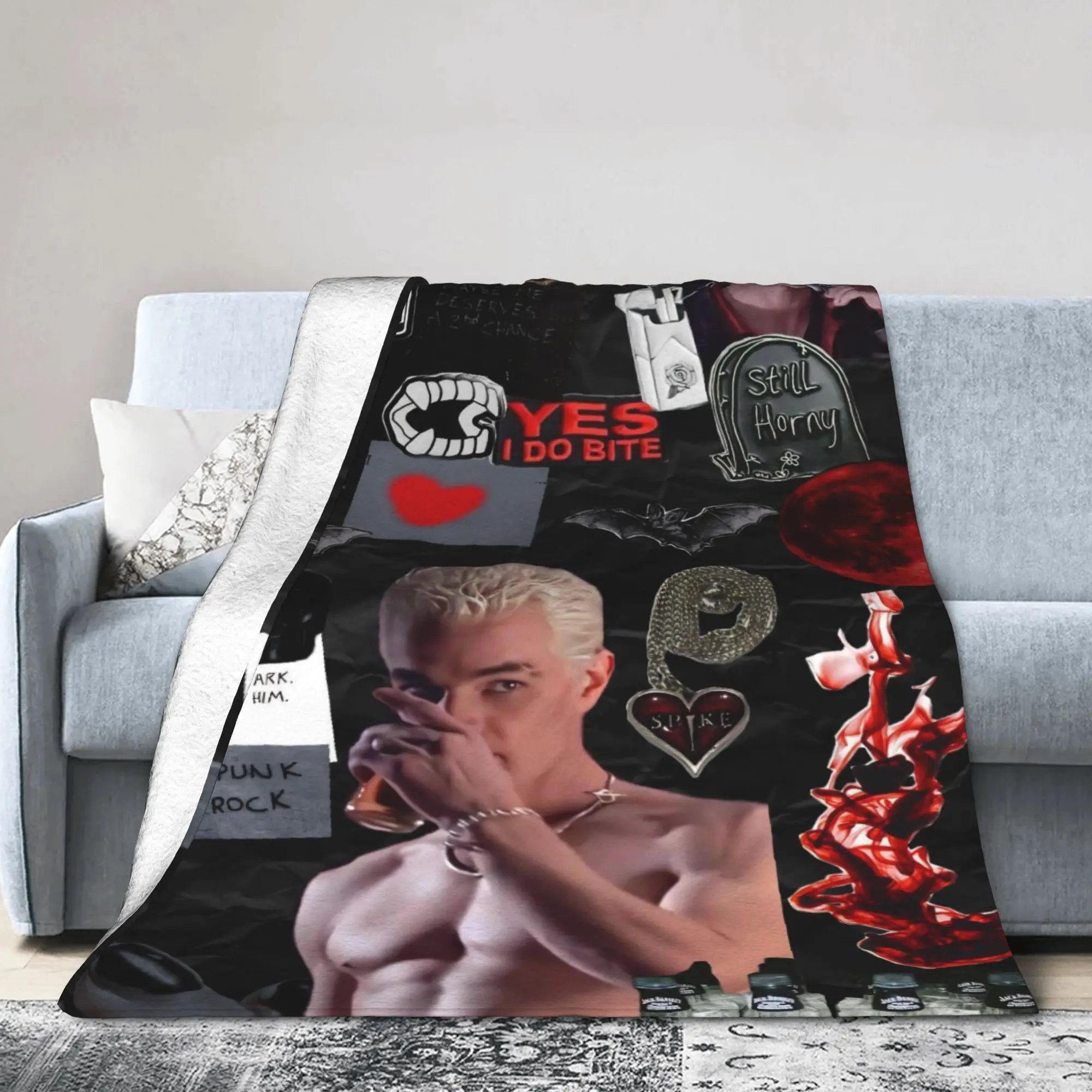 Buffy the Vampire Slayer Blanket Fleece Summer Air Conditioning Spike Horror  Multifunction Thin Throw Blanket for Travel Quilt