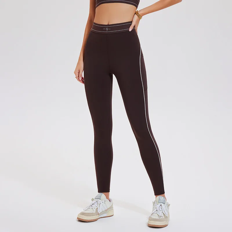 

women's high-waisted hip lifting yoga pants peach buttocks elastic gym pants cycling sports trousers Autumn and winte leggings