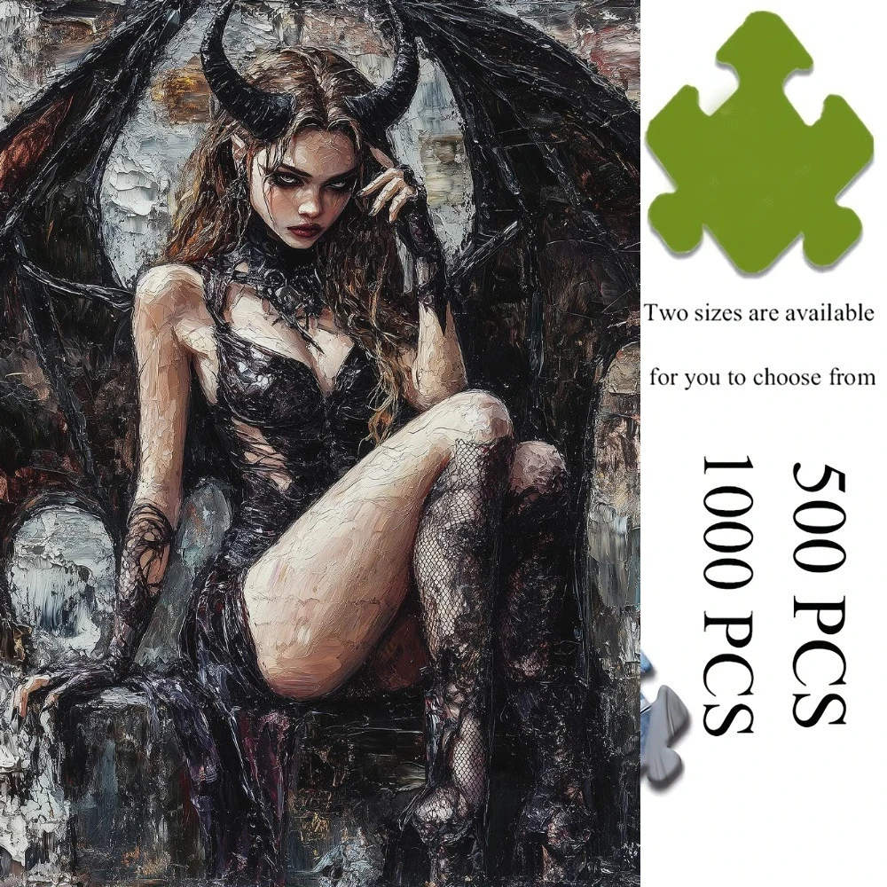 

Jigsaw Puzzle 1000 Pieces Female God with Black Puzzle Home Decor for Adults Game Family Fun Puzzles Educational Toys