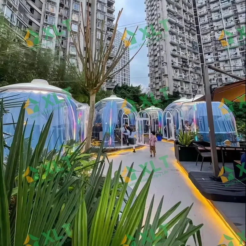 CE Certification Starshine Modern Waterproof Polycarbonate Prefab Dome House-360 Transparent Starry Sky Room Glamping Tent