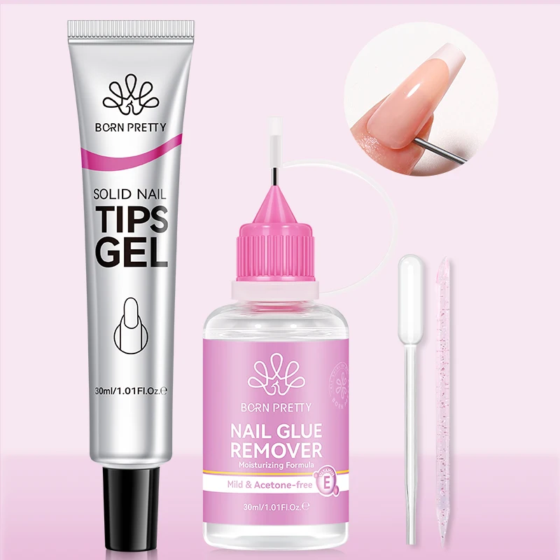 BORN PRETTY 1/2個入り 30ml ピンポイントネイルグルーリムーバー ジェルポリッシュ プレスオンネイル用 速乾性 優しい ネイルチップリムーバーセット