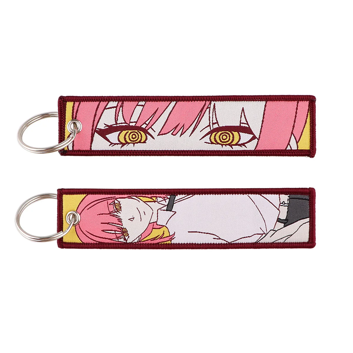 1 Stück japanische Anime-Serie, bestickte Schlüsselanhänger, Jet-Tag, Schlüsselanhänger für Motorräder, Autos, Rucksack, modisches Schlüsselanhänger-Zubehör
