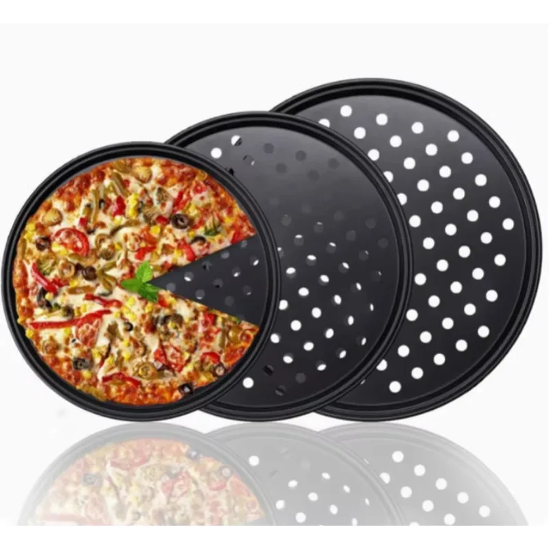 

Perforated non-stick tray tool Round carbon steel Pizza Oven Pizza
