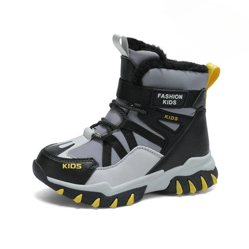 

Boy Girl Snow Boot Winter Warm Plush High Top Chunky Sneakers Outdoor Boots Sport Hiking Shoes Anti Slip Kids Climbing Footwear