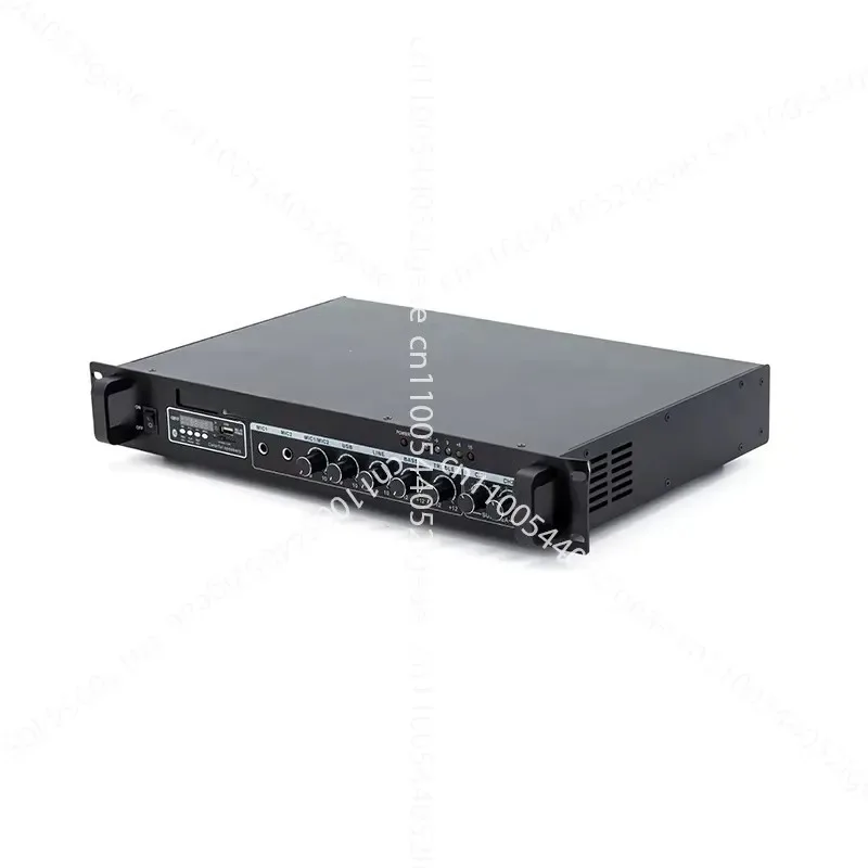 High Quality J12D 120W 2 Zone 4-16 70V 100V Metal Power Amplifier with FM USB Function