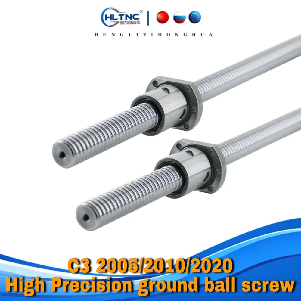 C3 SFU / SSR / SCR 2005 2010 2020 C3 level Ground Ball screw R20 Lead 5 10 20mm Ballnut CNC （0.001mm/300mm） High Precision